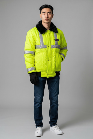 High Visibility Freezer Work Bomber Jacket MADE IN USA