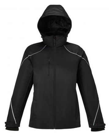 3 In 1 Ladies Jacket with Zip Off Hood and Fleece Liner