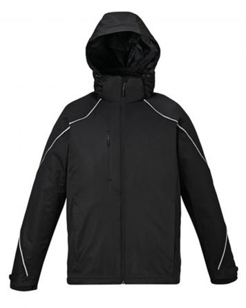 3 in 1 Jacket with Zip Off Hood and Reflective Piping