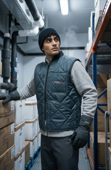 Cooler Wear Diamond Quilted Vest Style 9902 Blue  MADE IN USA